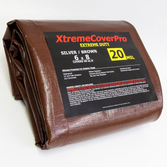 Extreme Duty 20MIL Brown/Silver Tarp