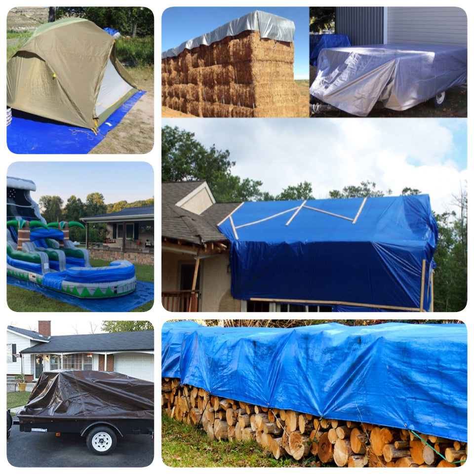16x20 ft. (5 Mil) Tarp Waterproof Grommets Reinforced Edges