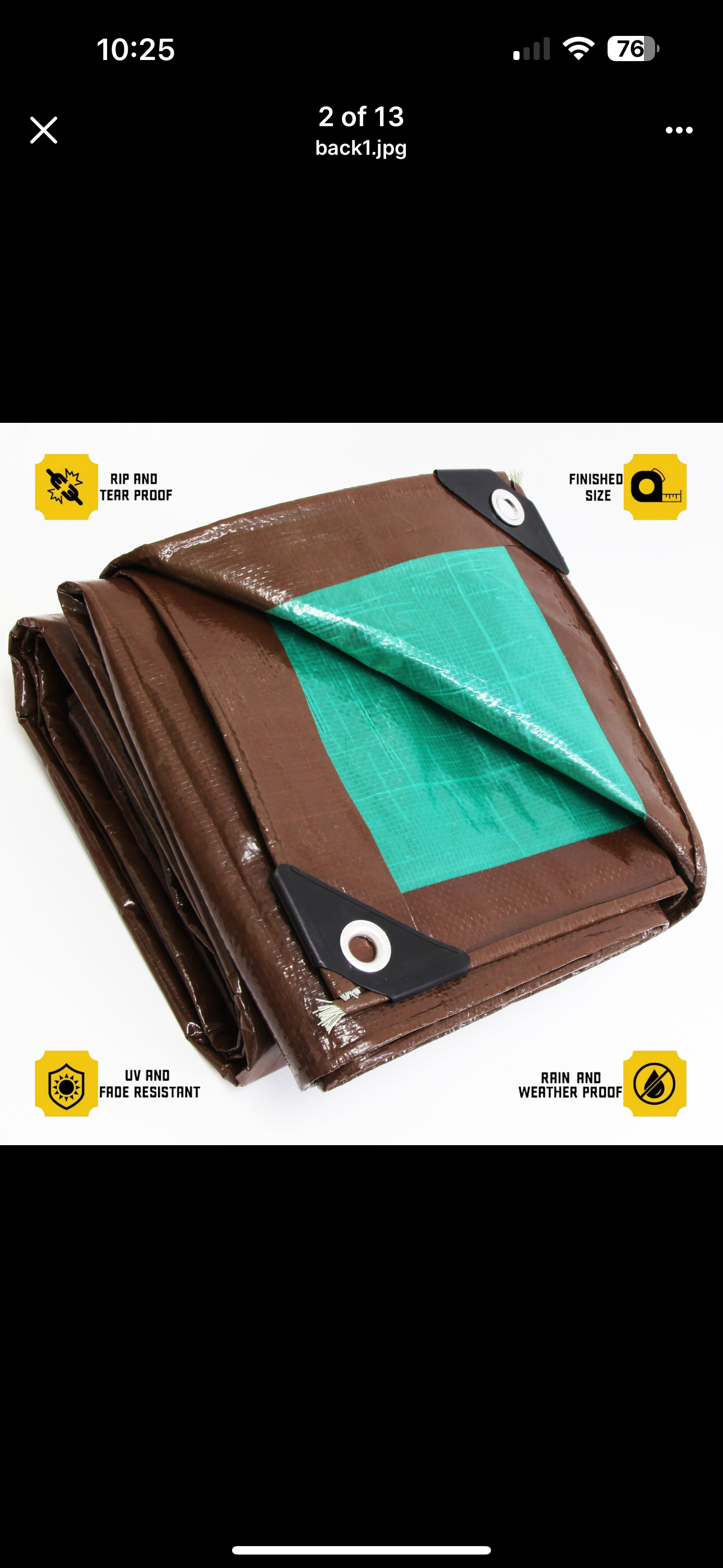 16x20 ft. (5 Mil) Tarp Waterproof Grommets Reinforced Edges