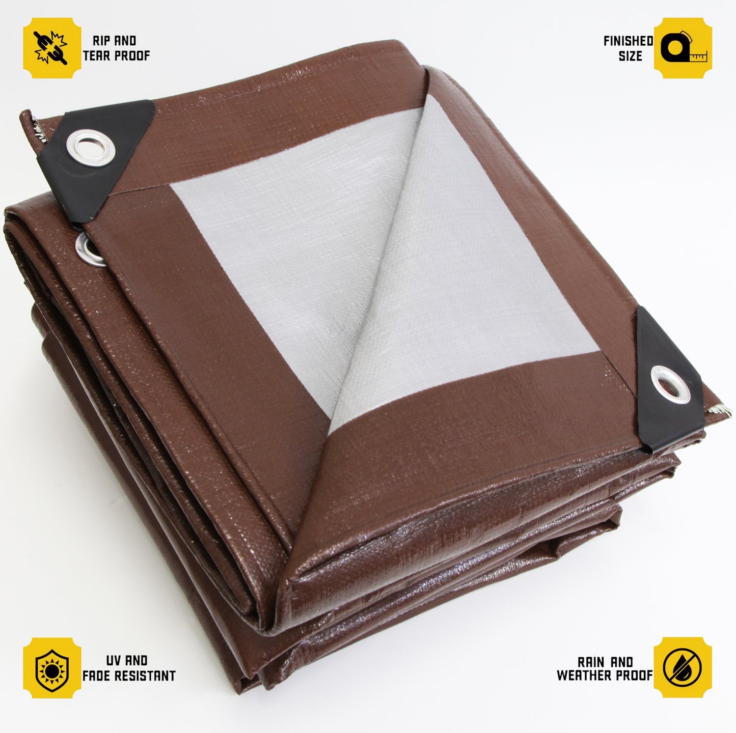 Extreme Duty 20MIL Brown/Silver Tarp