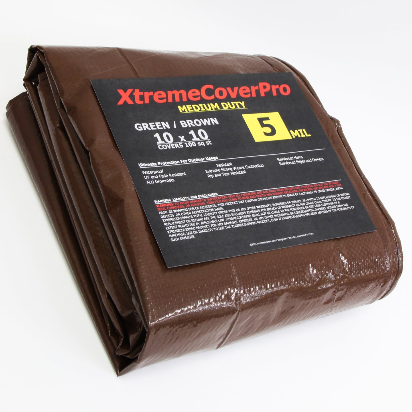 Medium Duty 5MIL Green/Brown Tarp