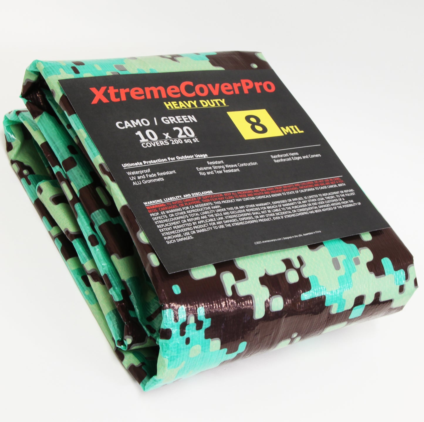 Heavy Duty 8MIL Camouflage/Green Tarp