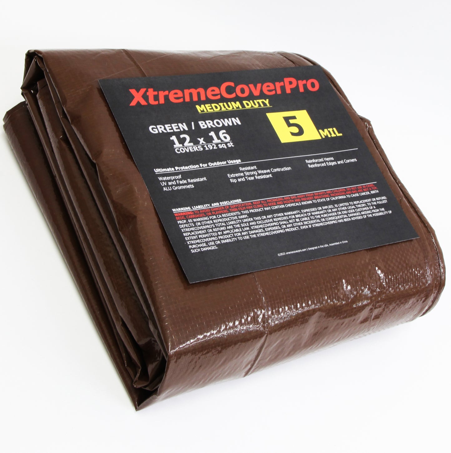 Medium Duty 5MIL Green/Brown Tarp