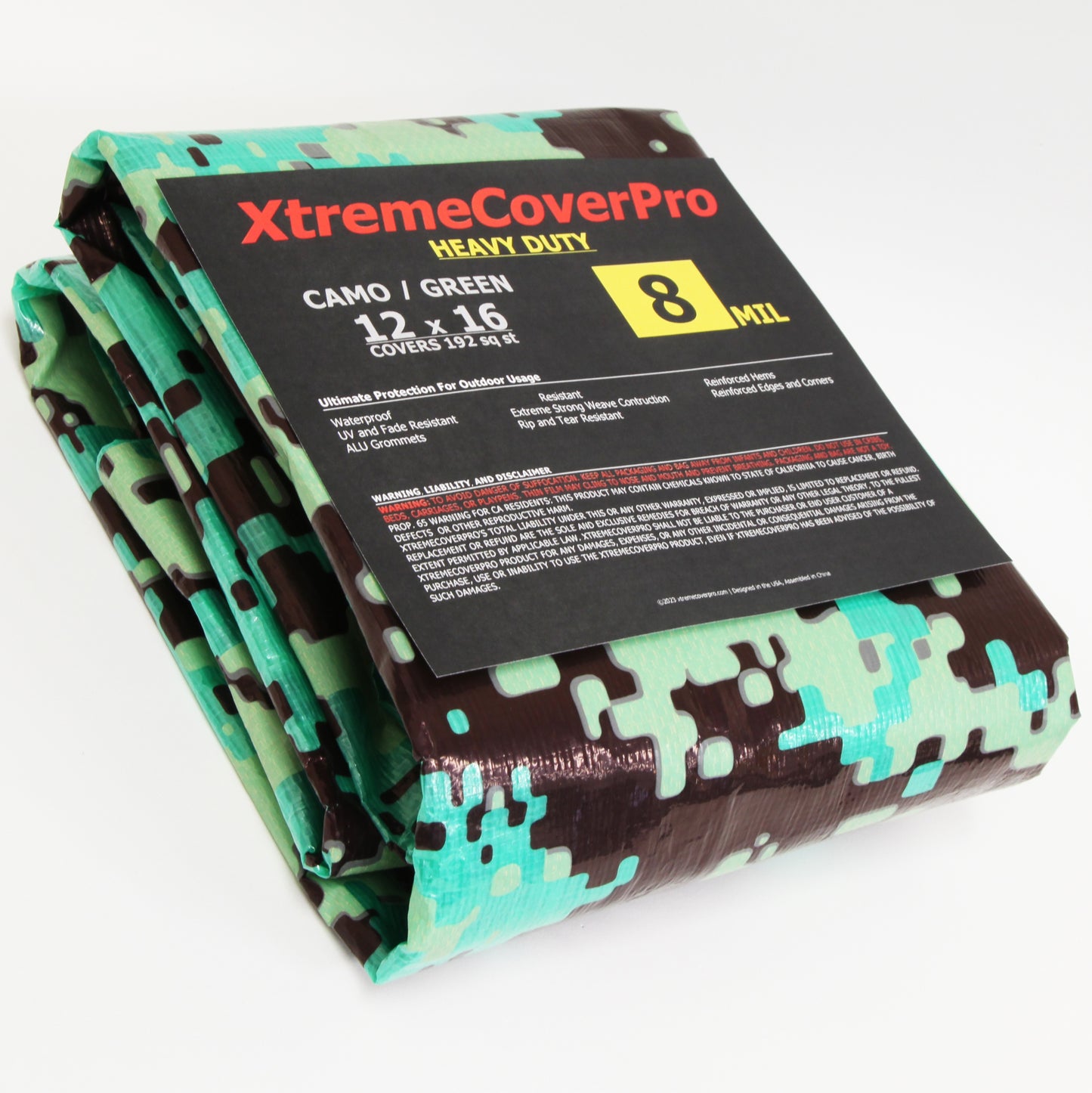 Heavy Duty 8MIL Camouflage/Green Tarp