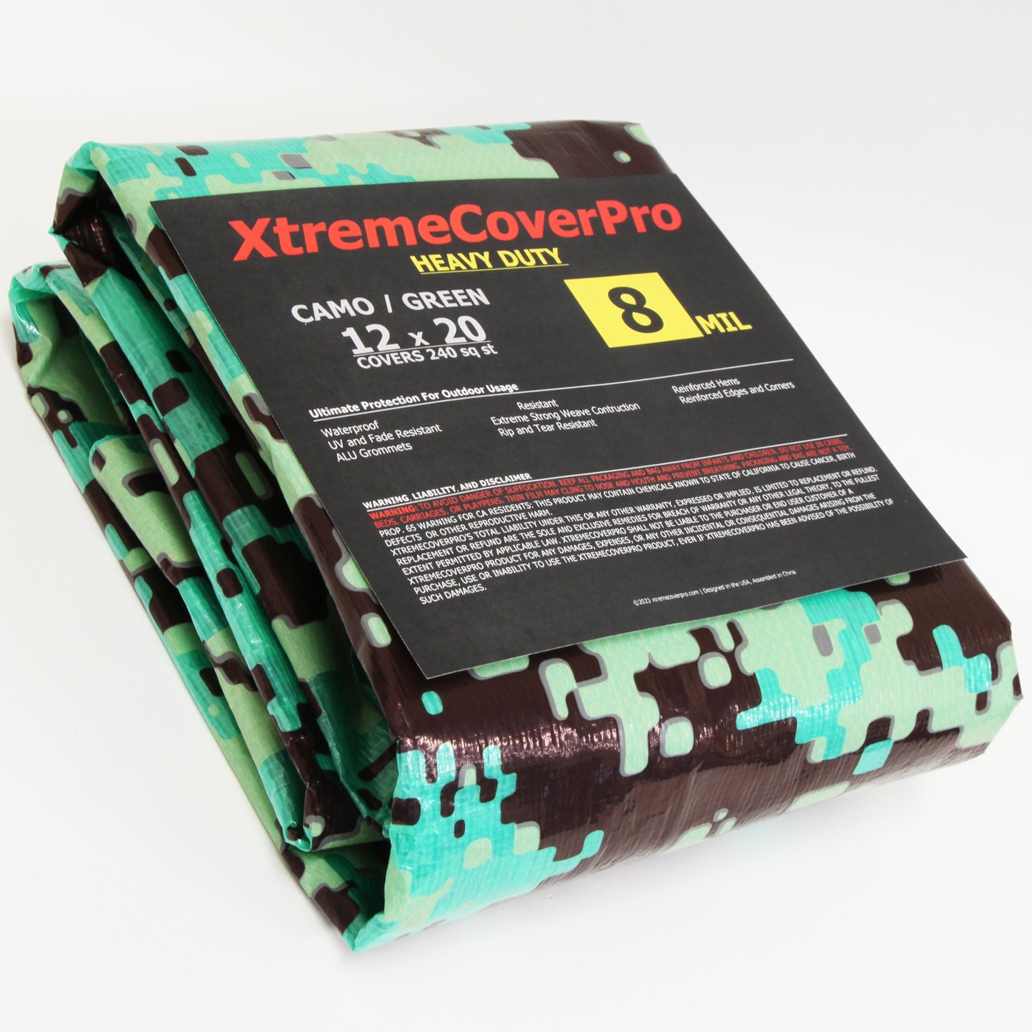 Heavy Duty 8MIL Camouflage/Green Tarp