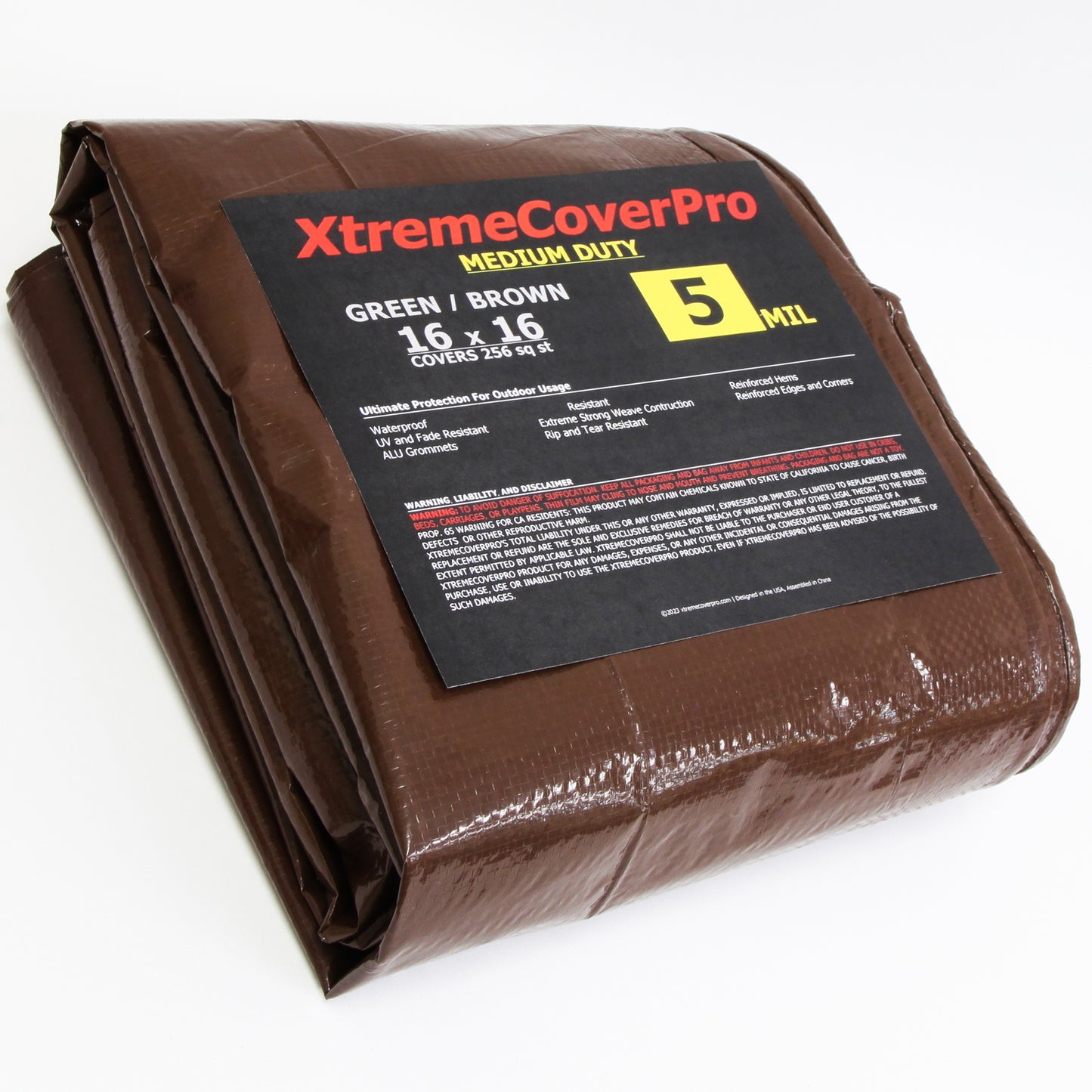 Medium Duty 5MIL Green/Brown Tarp