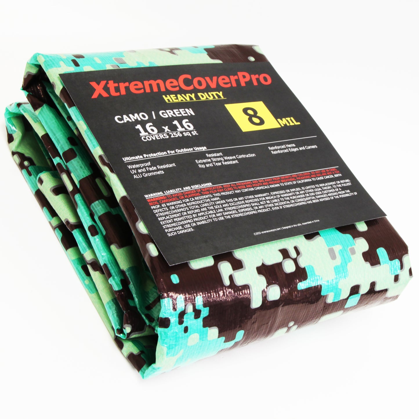 Heavy Duty 8MIL Camouflage/Green Tarp
