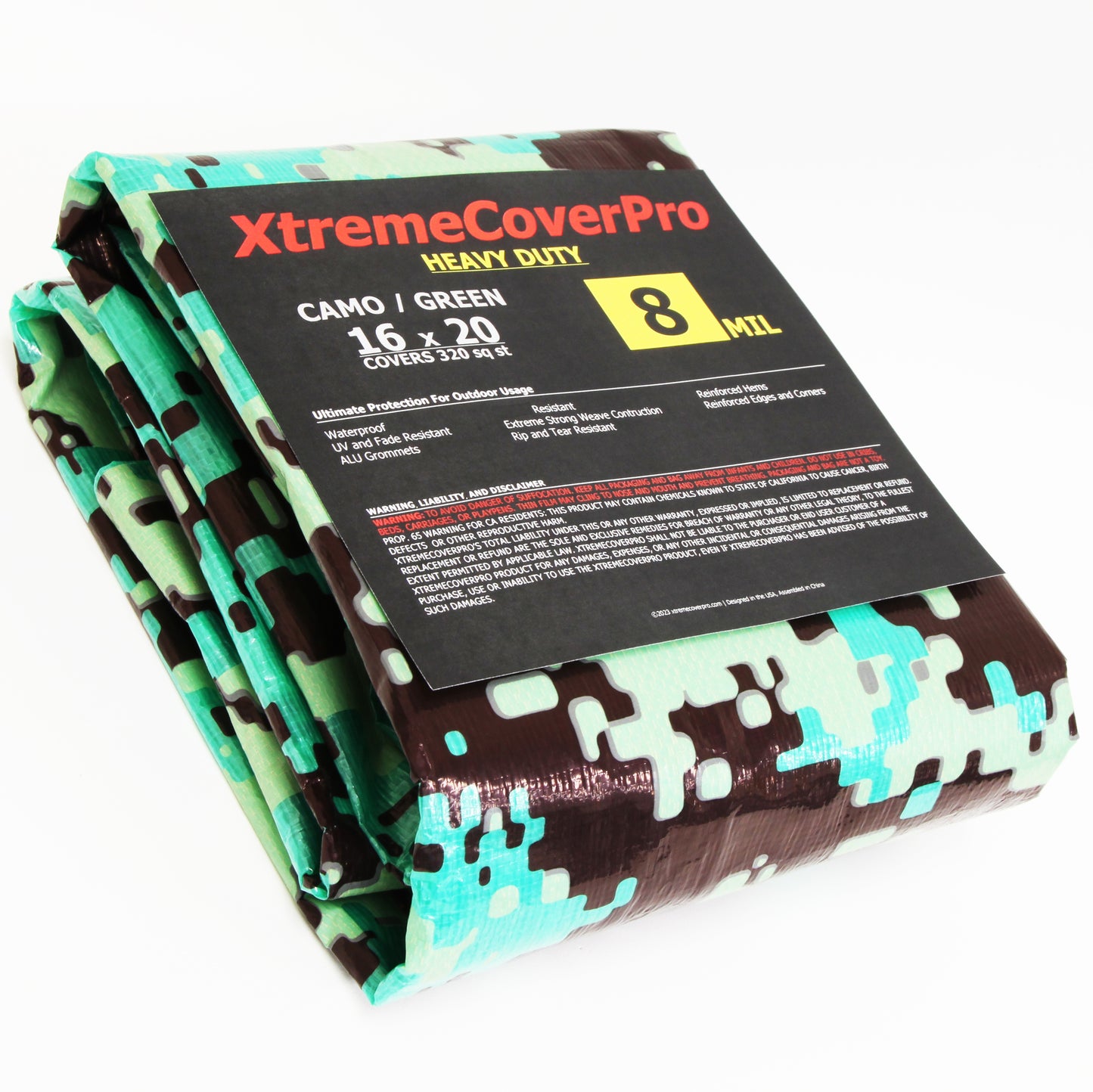 Heavy Duty 8MIL Camouflage/Green Tarp