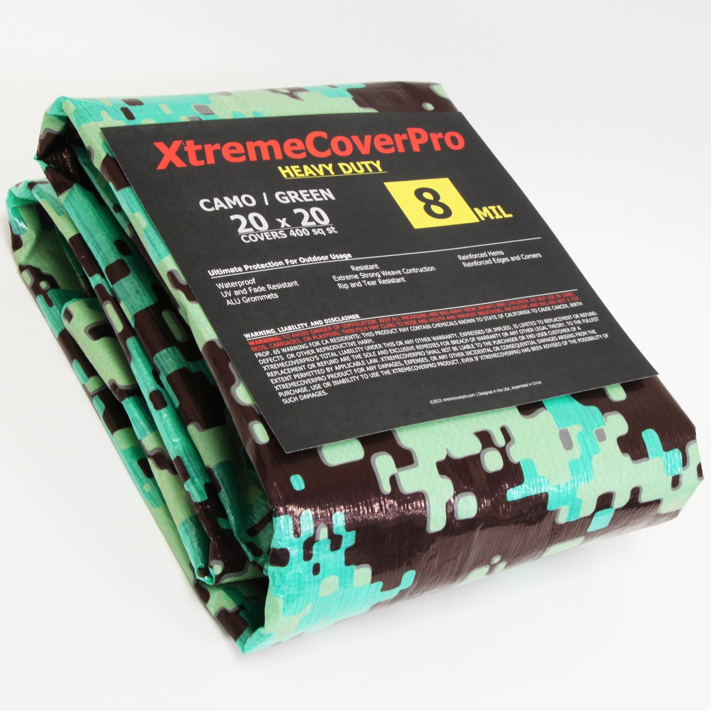 Heavy Duty 8MIL Camouflage/Green Tarp