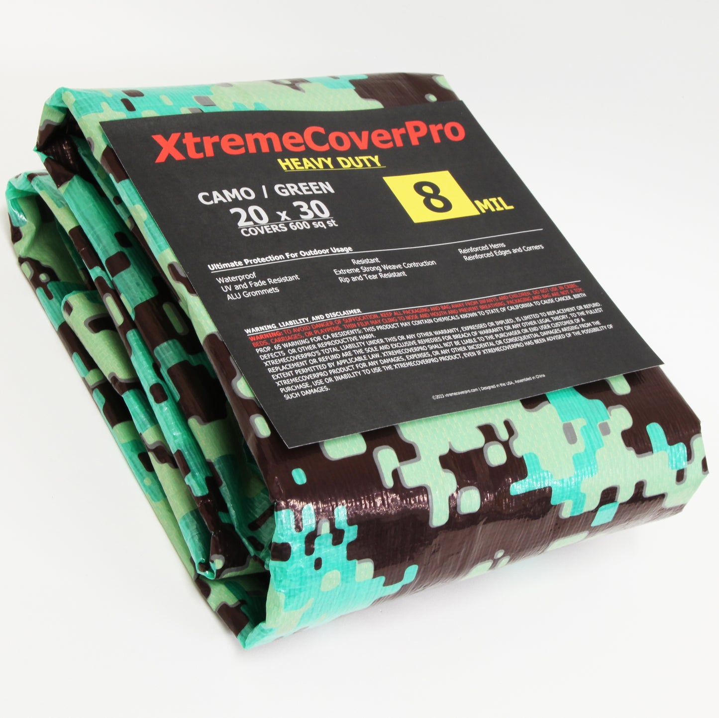 Heavy Duty 8MIL Camouflage/Green Tarp