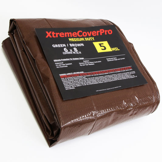 Medium Duty 5MIL Green/Brown Tarp