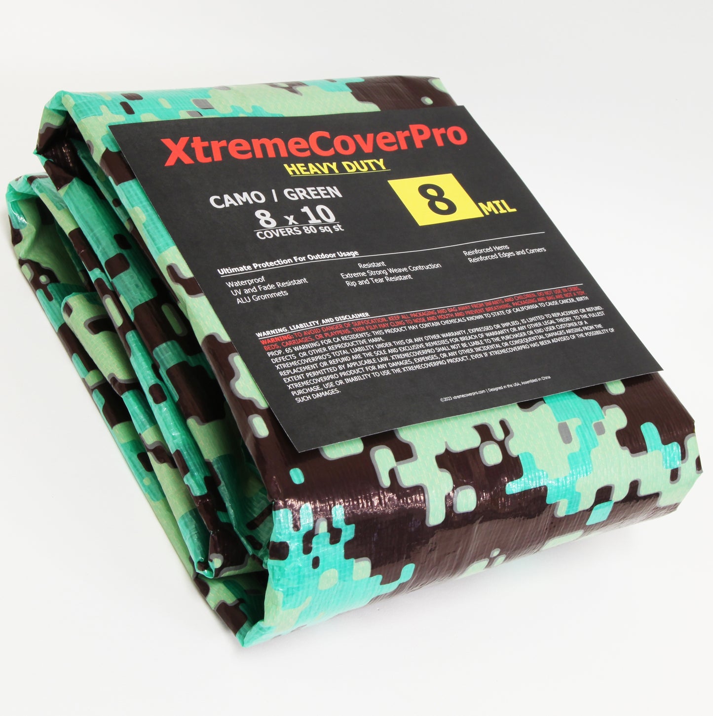 Heavy Duty 8MIL Camouflage/Green Tarp