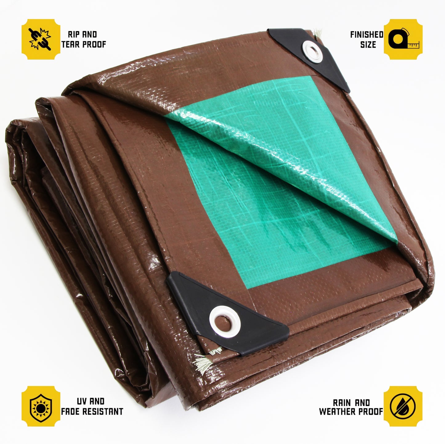 Medium Duty 5MIL Green/Brown Tarp
