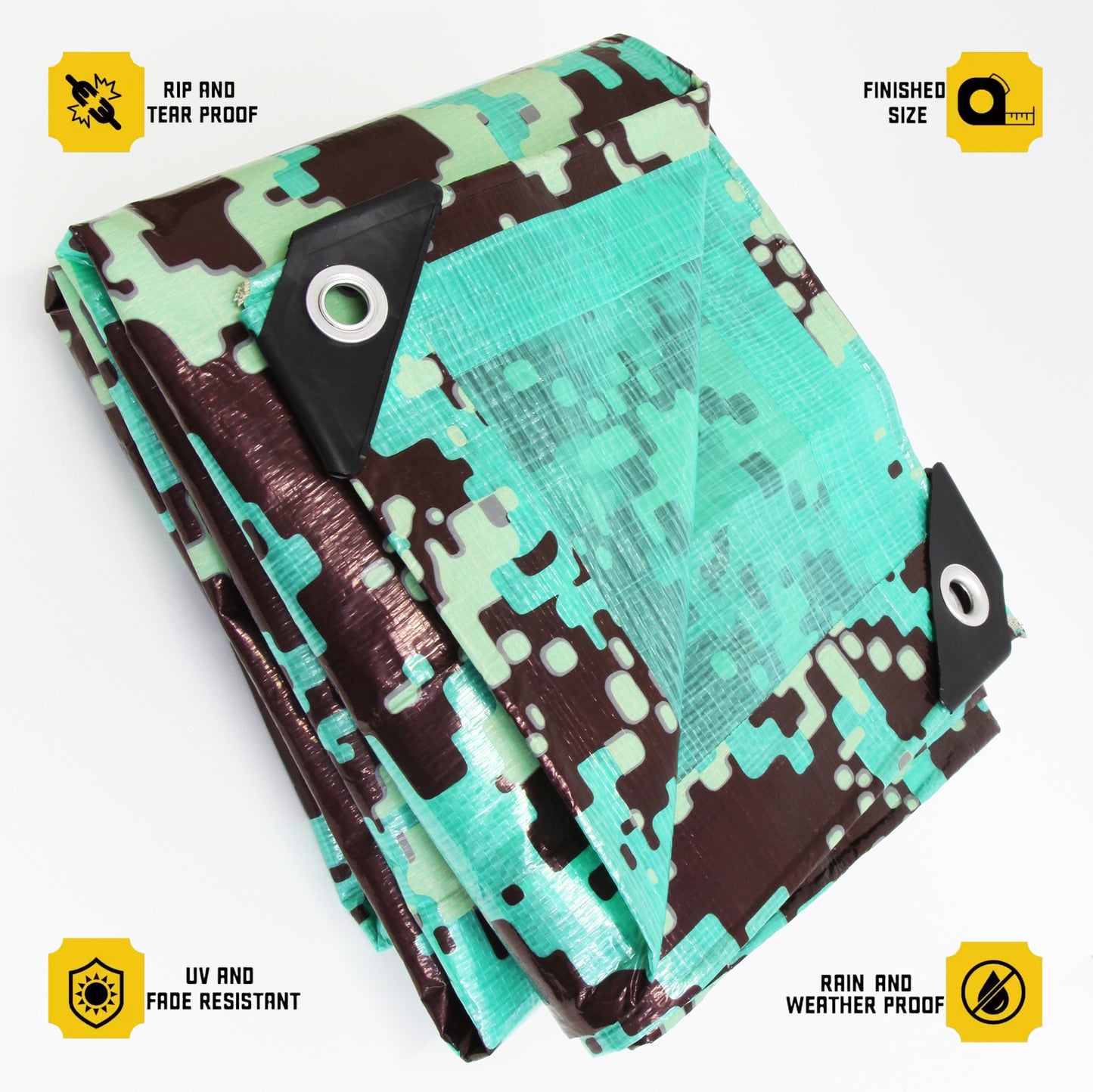 Heavy Duty 8MIL Camouflage/Green Tarp